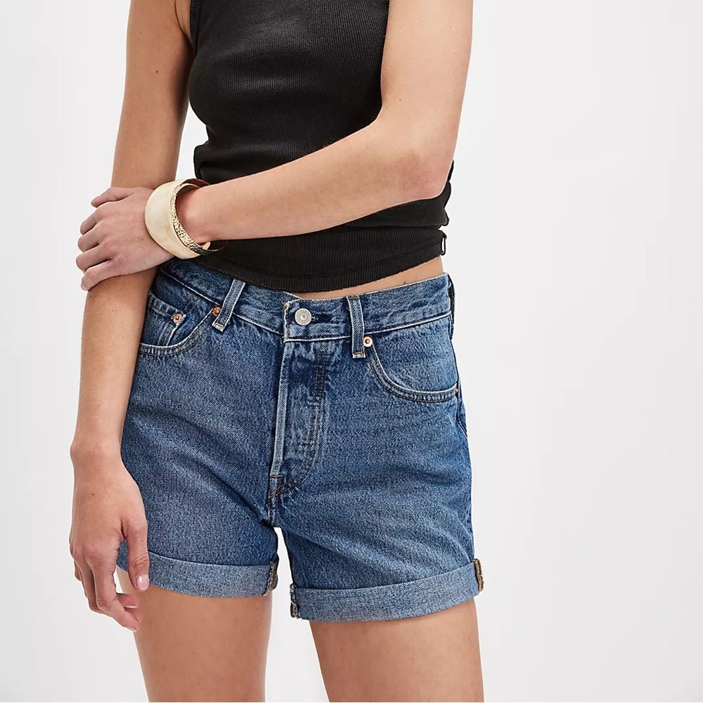 Levi’s 501 High-Rise Denim Classic Blue Jean Shorts